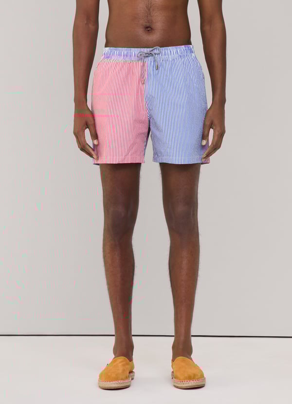 Façonnable bañador bermuda seersucker rayas Rebajas
