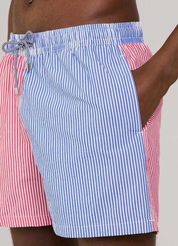 Façonnable bañador bermuda seersucker rayas Rebajas