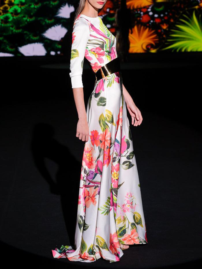 Hannibal laguna LOOK 14 Vestido KLEINFIL | Vestido largo con estampado floral Precios de Black Friday
