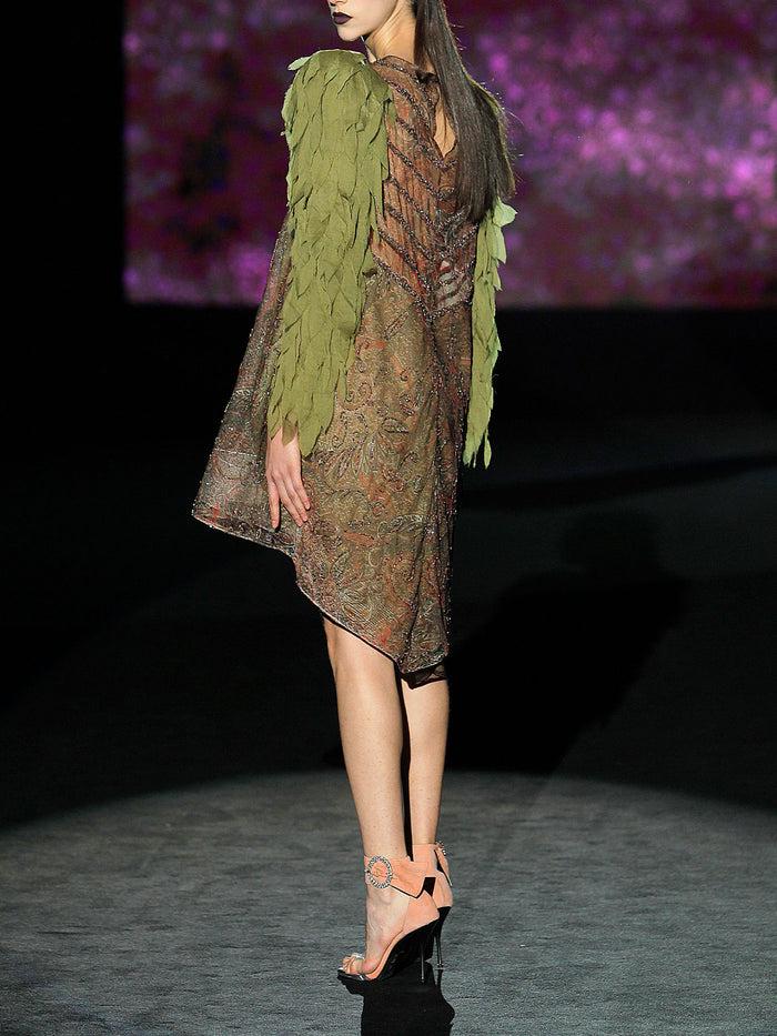 Hannibal laguna LOOK 10 HATENEA | Vestido en tul tatoo bordado en cristal Outlet