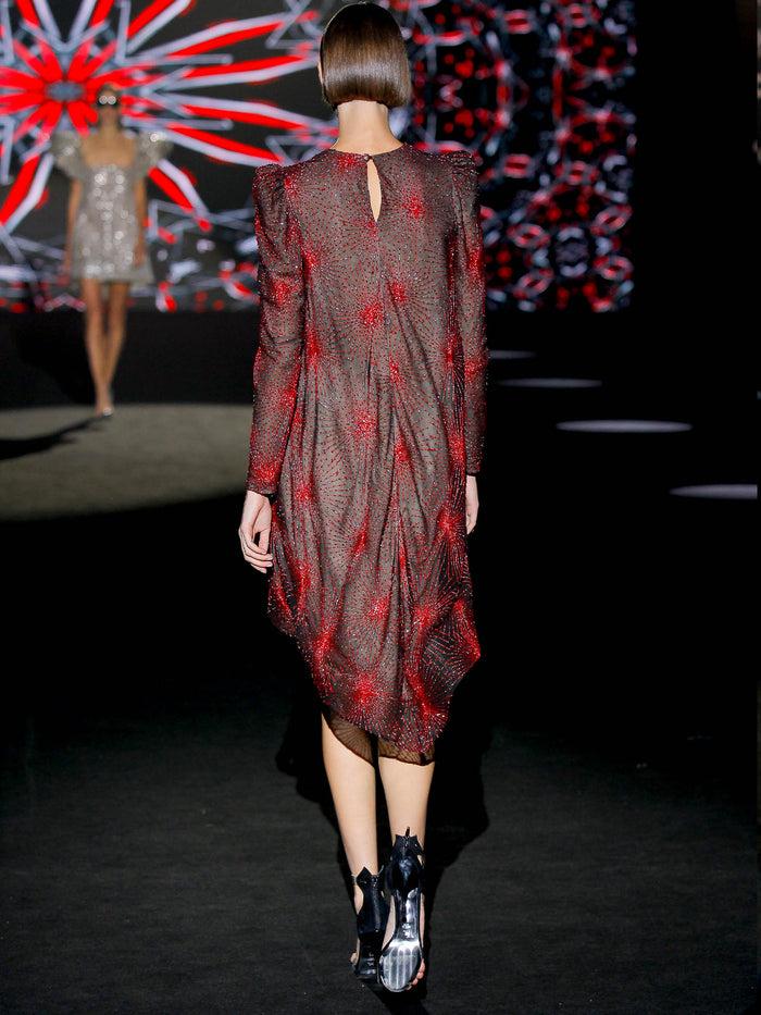 Hannibal laguna LOOK 13 IBISULA | Vestido corto de fiesta en gasa bordada Últimos 2 días