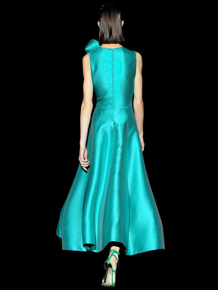 Hannibal laguna LOOK 9 BERDINELI | Vestido en gran pique hiervabuena con falda de nesgas Rebajas baratas