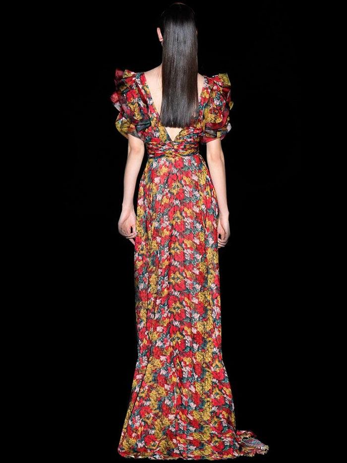 Hannibal laguna Look 31 DALLAS | Vestido plumeti estampado floral En línea
