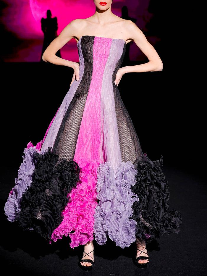 Hannibal laguna LOOK 38 Vestido JAILOA | Vestido midi de fiesta realizado en garza espiga tricolor Los más vendidos