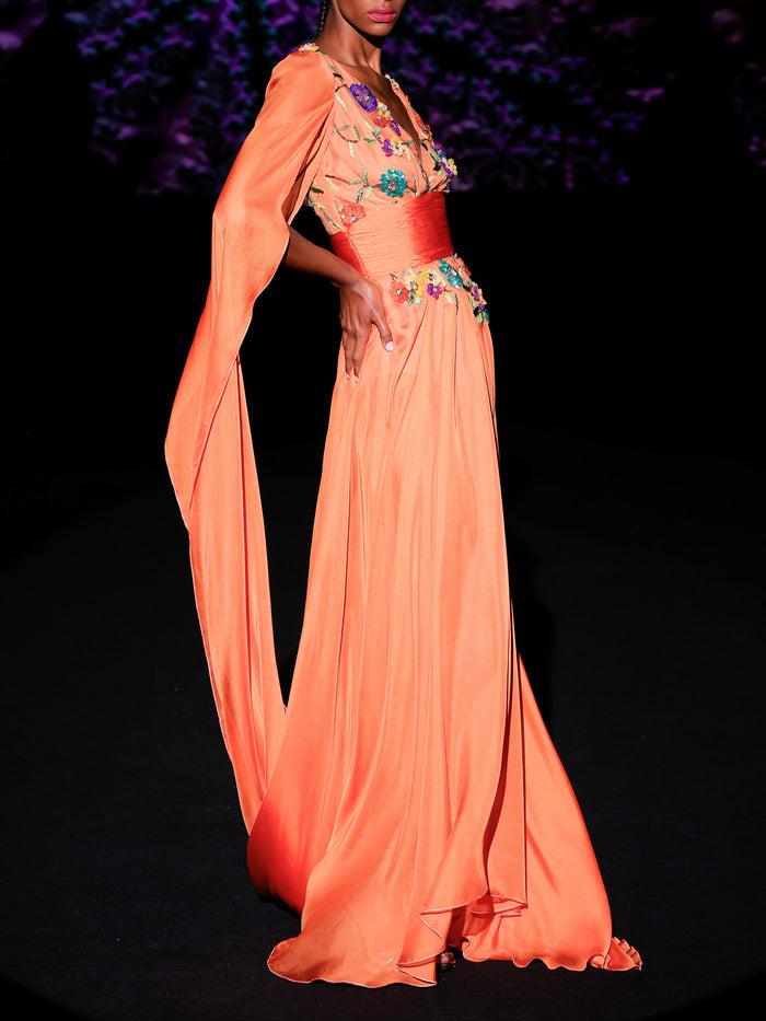 Hannibal laguna LOOK 33 Vestido KELIAN | Vestido en gasa arcilla con escote en V En oferta