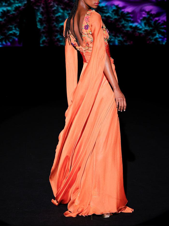 Hannibal laguna LOOK 33 Vestido KELIAN | Vestido en gasa arcilla con escote en V En oferta