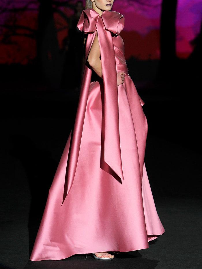 Hannibal laguna LOOK 35 HATINA | Vestido en mikado rosa loto Los más vendidos