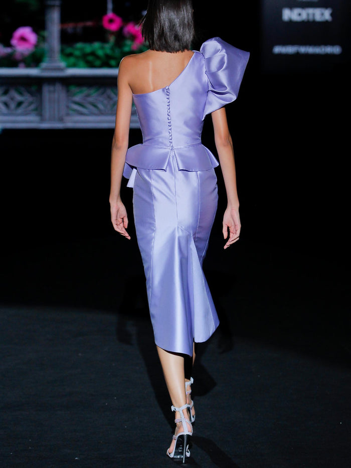 Hannibal laguna LOOK 27 GEILA | Vestido de fiesta en mikado color lavanda Libre de impuestos
