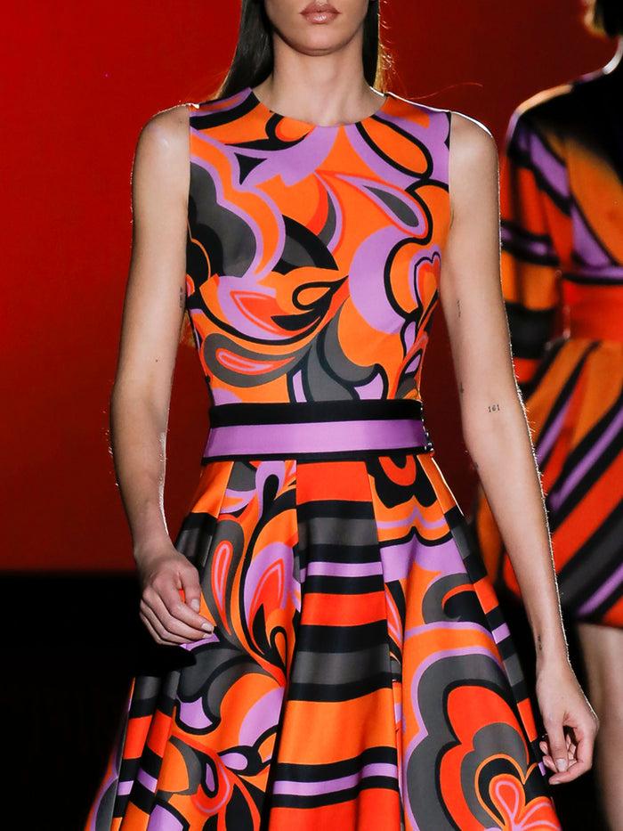 Hannibal laguna LOOK 32 FARINELA | Vestido de fiesta en neopreno con falda de nesgas Superdescuento
