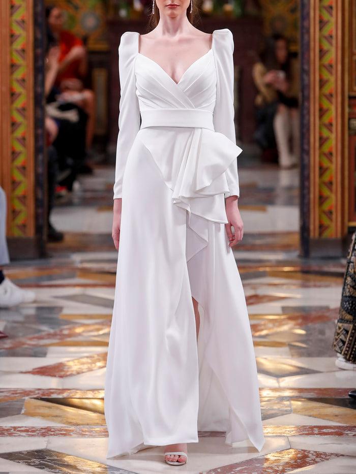 Hannibal laguna LOOK 13 Vestido de novia VENETA realizado en crepe Envío gratis