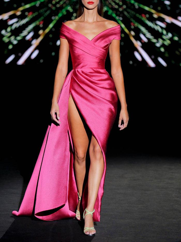 Hannibal laguna LOOK 34 ITALIKA | Vestido de fiesta en color fresa Oferta especial