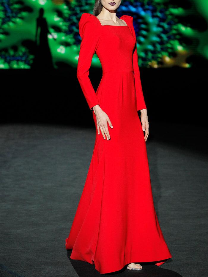 Hannibal laguna LOOK 2 HELENIUS | Vestido de fiesta en crepe geranio Grandes ahorros