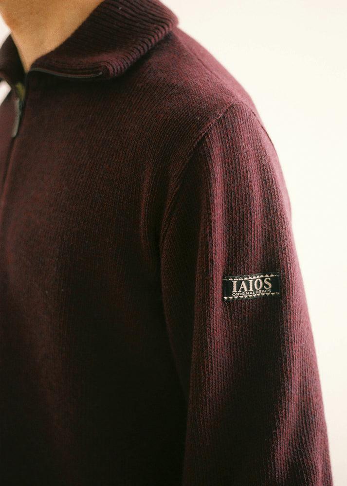 Iaios Jersey cremallera granate Rebajas de fábrica