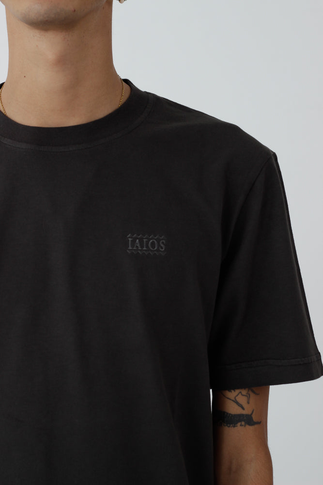 Iaios Camiseta bordado negra Libre de impuestos