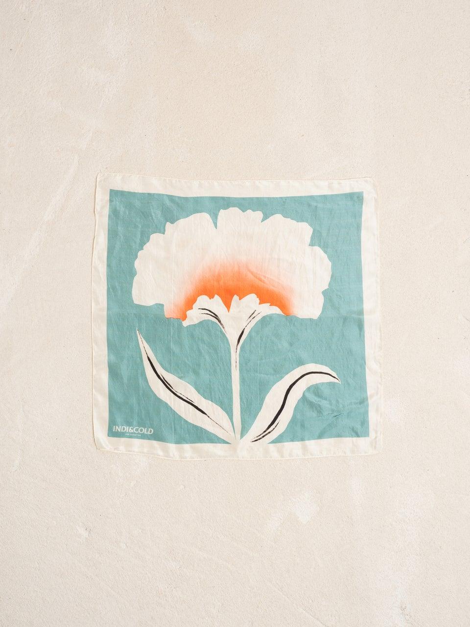 Indi & cold PAÑUELO SEDA FLOR Liquidación