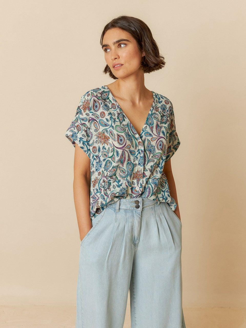 Indi & cold CAMISA CROP PASLEY Rebajas de fábrica