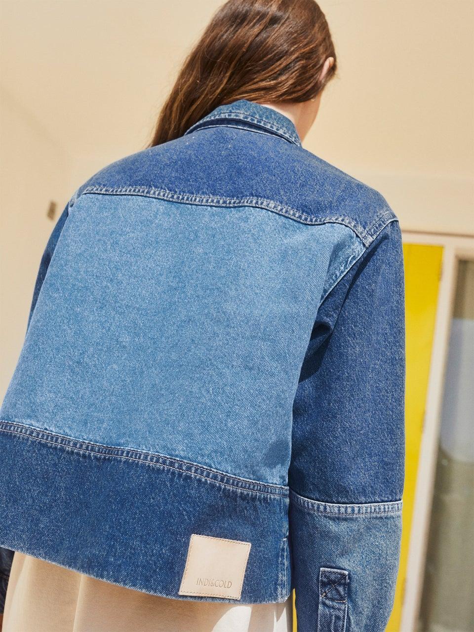 Indi & cold CAZADORA PATCH BICOLOR Tienda de fábrica