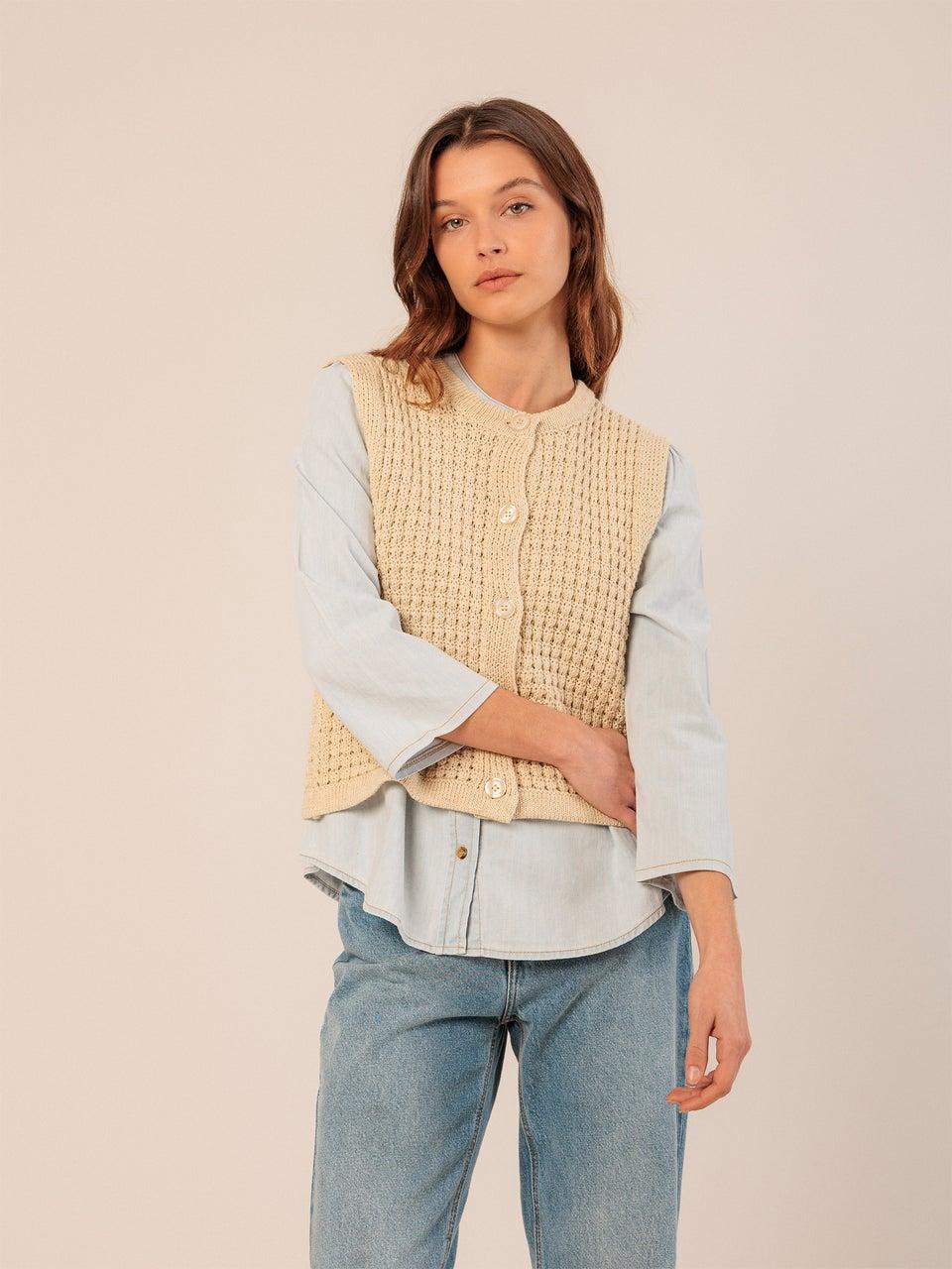 Indi & cold CHALECO PUNTO DE CESTA Precios de Black Friday