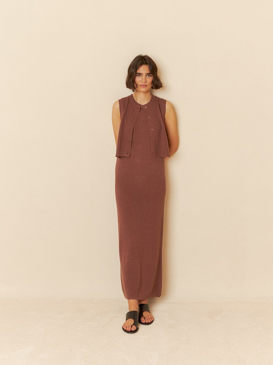 Indi & cold VESTIDO PUNTO DE ARROZ Descuentos del mes