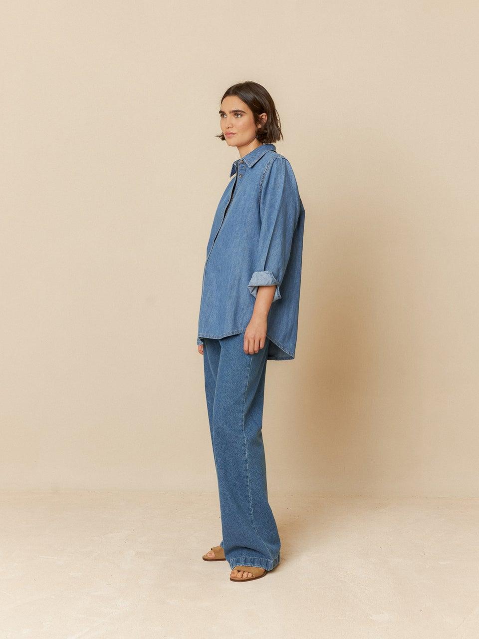 Indi & cold SOBRECAMISA DENIM MASCULINA En línea
