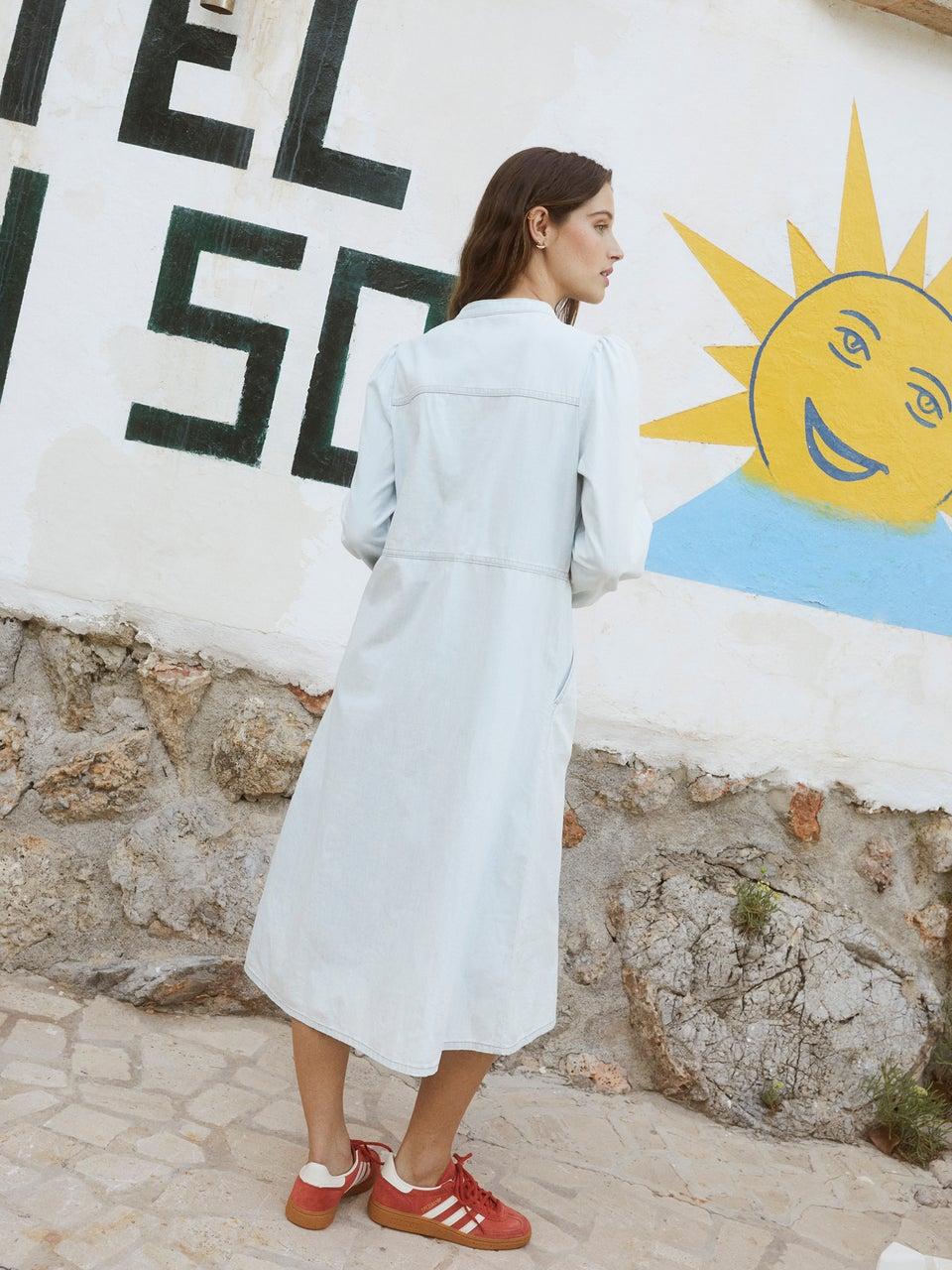 Indi & cold VESTIDO DENIM LAVADO Ventas relámpago