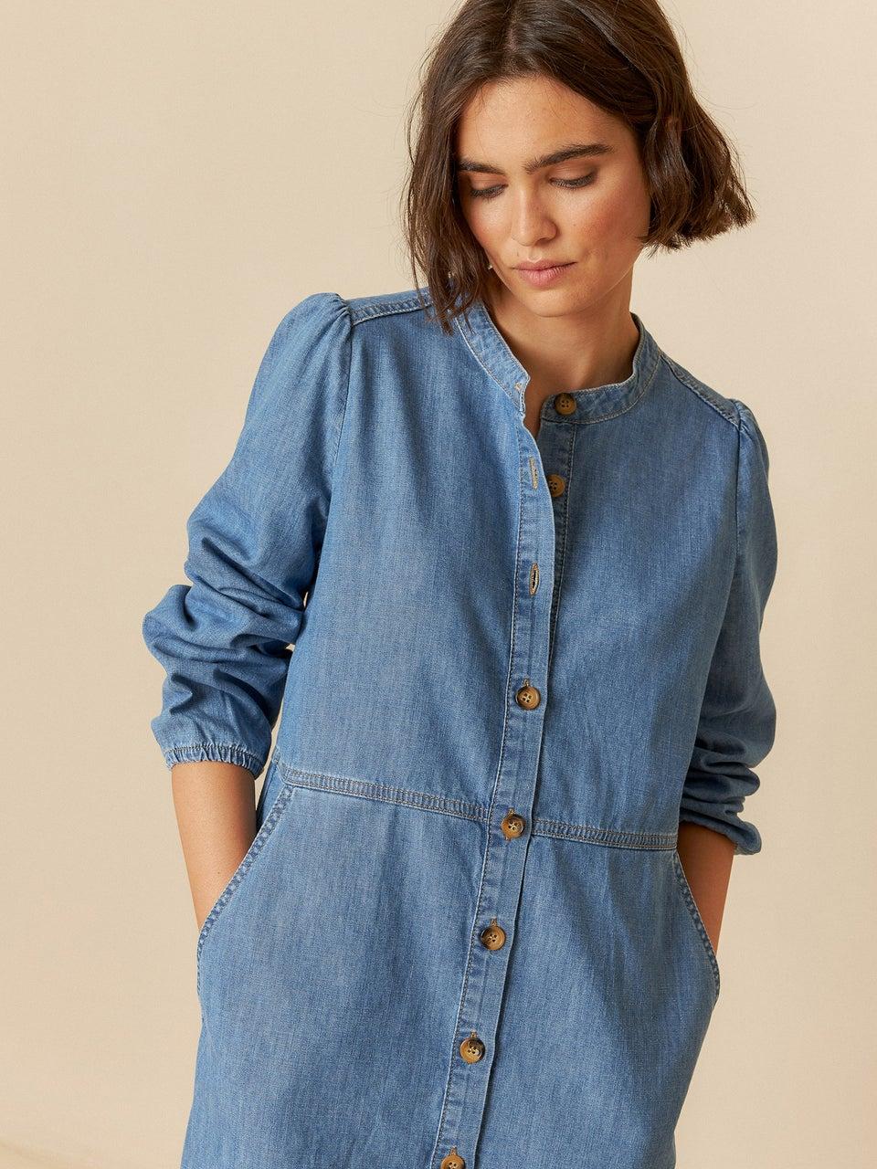 Indi & cold VESTIDO DENIM LAVADO Tienda