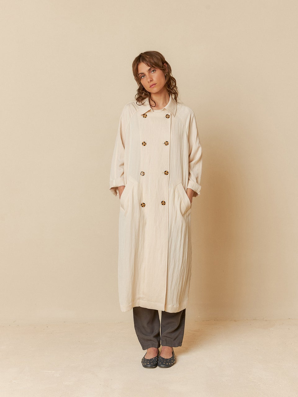 Indi & cold TRENCH FLUÍDO SATINADO Superdescuento
