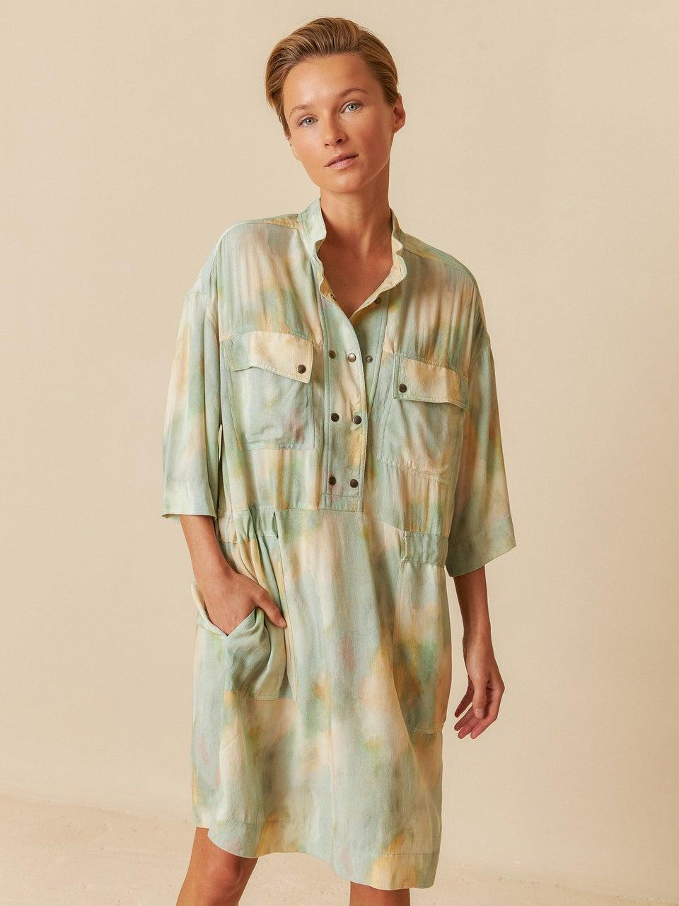 Indi & cold VESTIDO PRINT ACUARELA Último día