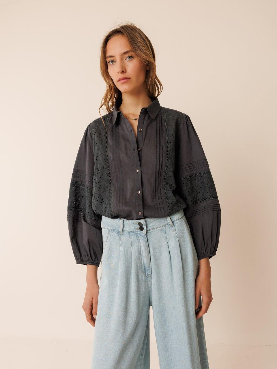Indi & cold CAMISA VOILE BORDADA Rebajas