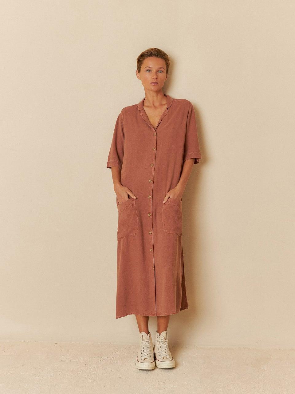 Indi & cold VESTIDO VISCOSA LINO Venta caliente