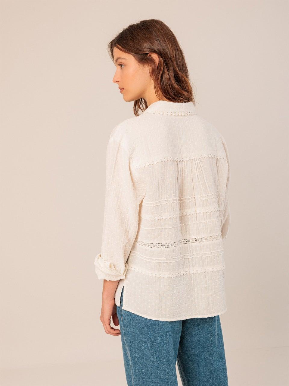 Indi & cold CAMISA DE PLUMETI Y PUNTILLA Ventas relámpago