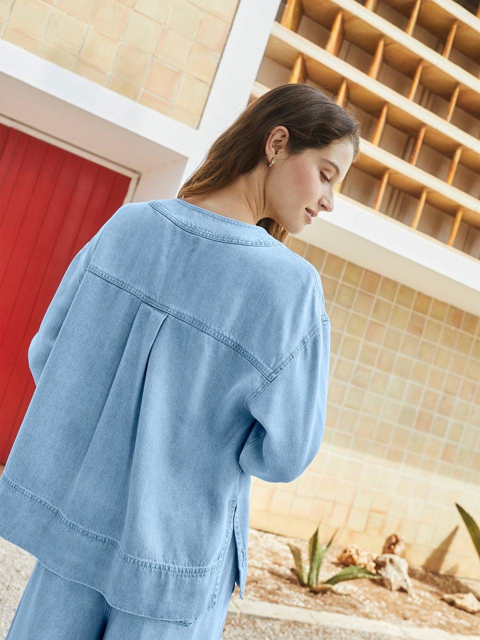 Indi & cold SOBRECAMISA EFECTO DENIM Rebajas top