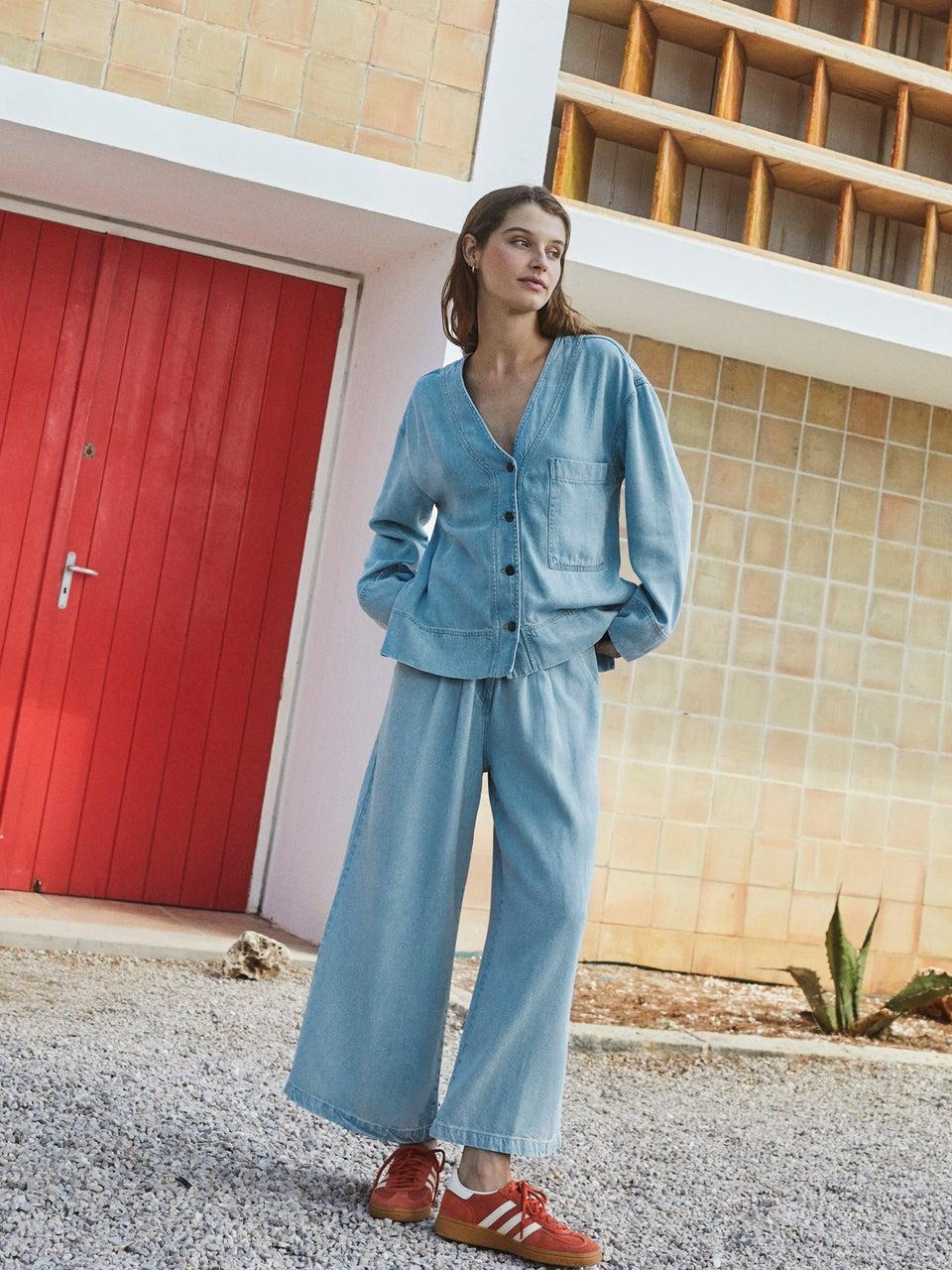Indi & cold SOBRECAMISA EFECTO DENIM Rebajas top