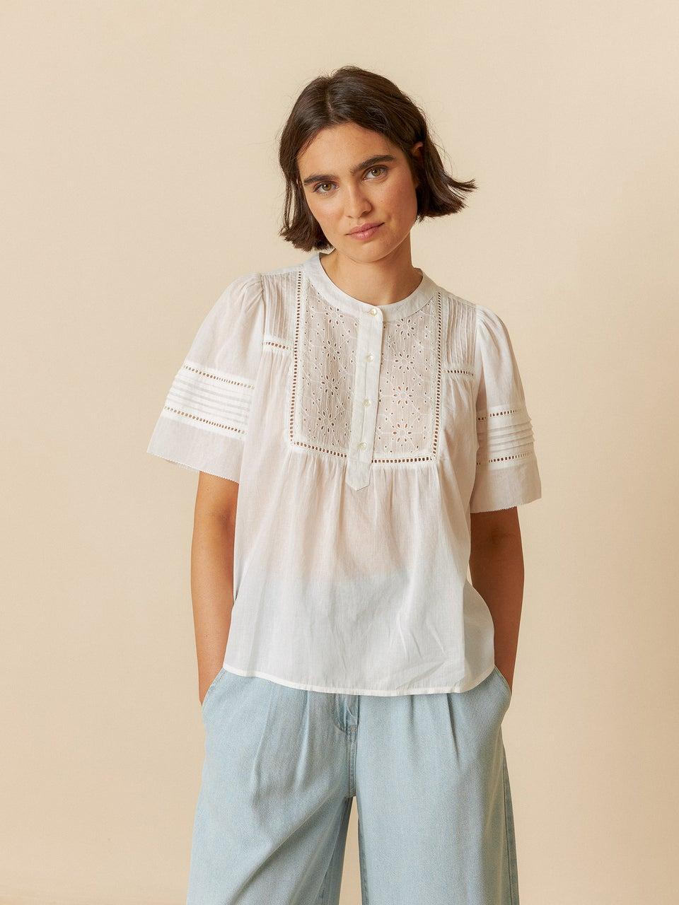 Indi & cold BLUSA VOILE BORDADA