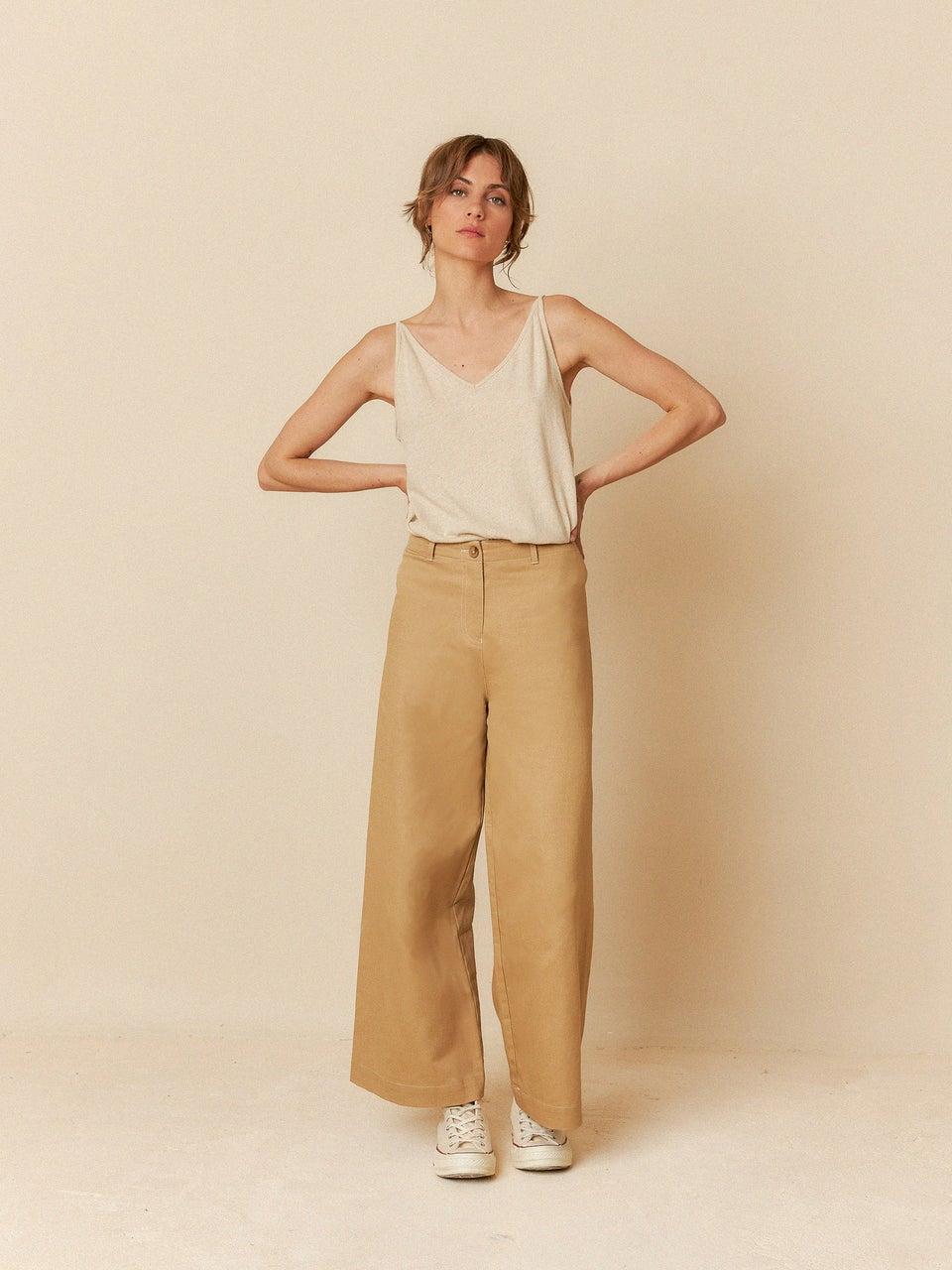 Indi & cold PANTALÓN CROP GABARDINA Superdescuento