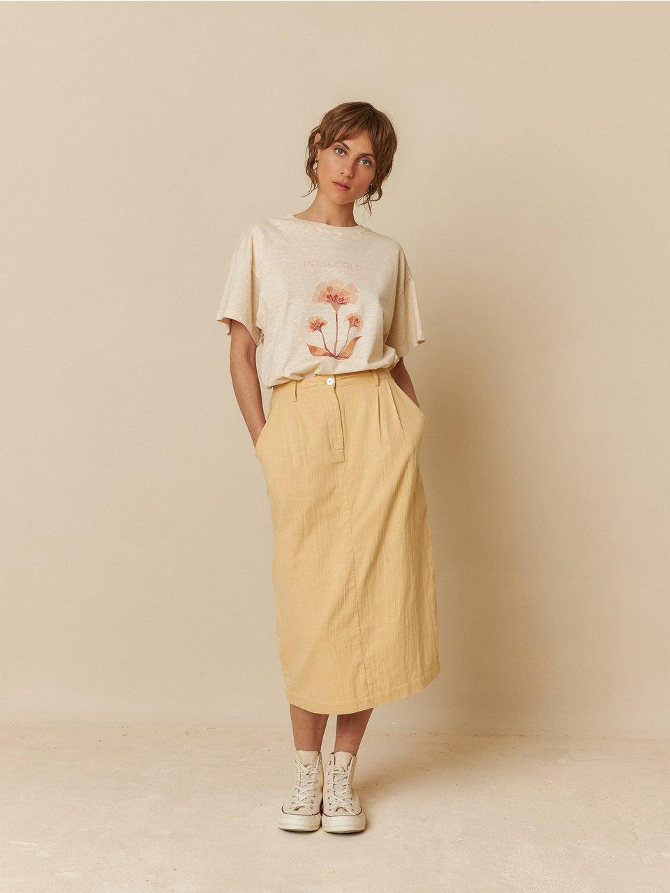 Indi & cold CAMISETA FLOR ALGODÓN Ahorra y exporta