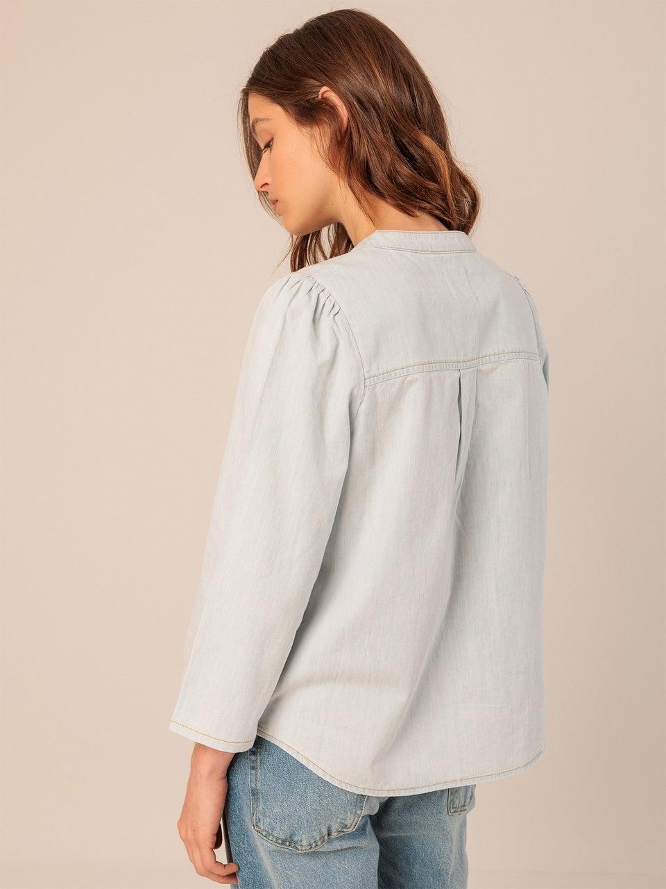 Indi & cold CAMISA DENIM CUELLO MAO Precio ultrabajo