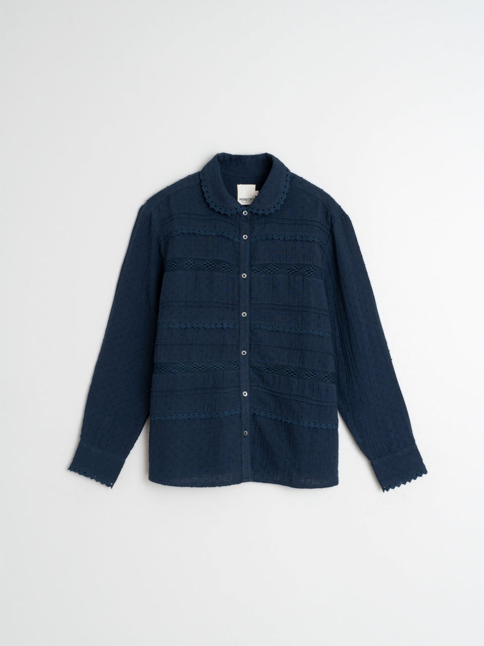 Indi & cold CAMISA DE PLUMETI Y PUNTILLA En línea