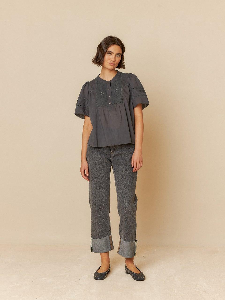 Indi & cold BLUSA VOILE BORDADA Tienda