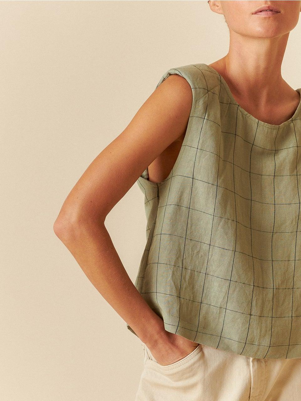 Indi & cold CROP TOP CUADRO VENTANA Tienda de fábrica