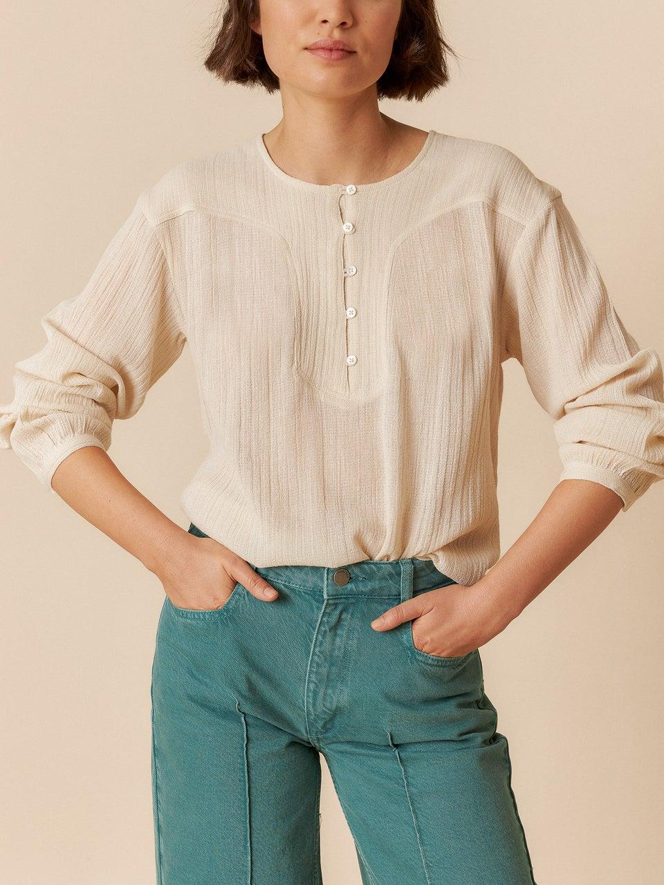Indi & cold BLUSA BOMBINADA MANGAS En oferta