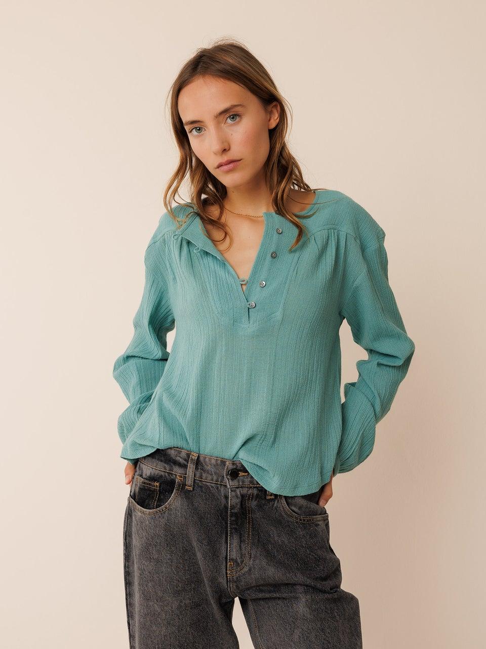 Indi & cold BLUSA BOMBINADA MANGAS Libre de impuestos