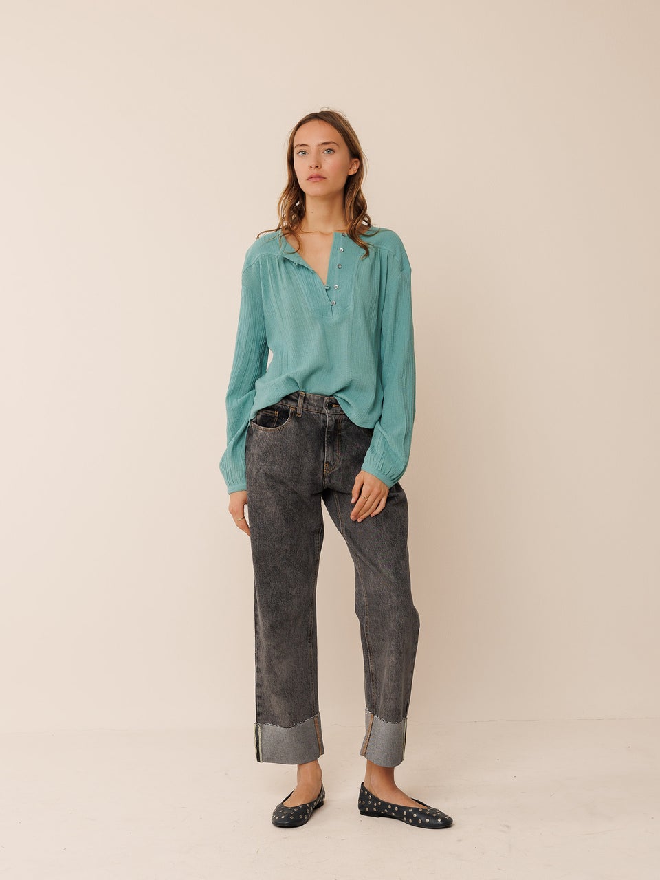Indi & cold BLUSA BOMBINADA MANGAS Libre de impuestos