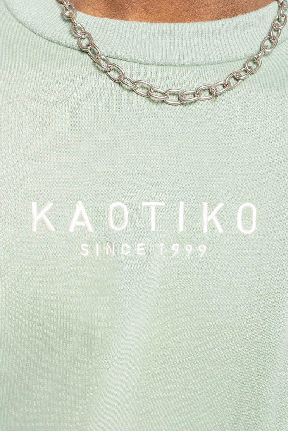 kaotiko Sudadera Chad Fresh Green / Ivory Promoción por tiempo limitado