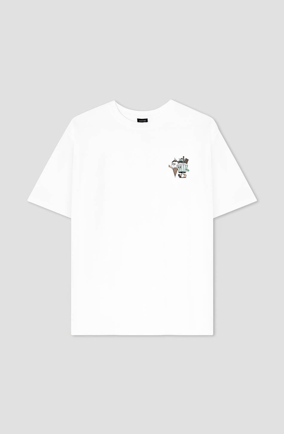 kaotiko Camiseta Washed Ice Cream White Oferta especial de fábrica