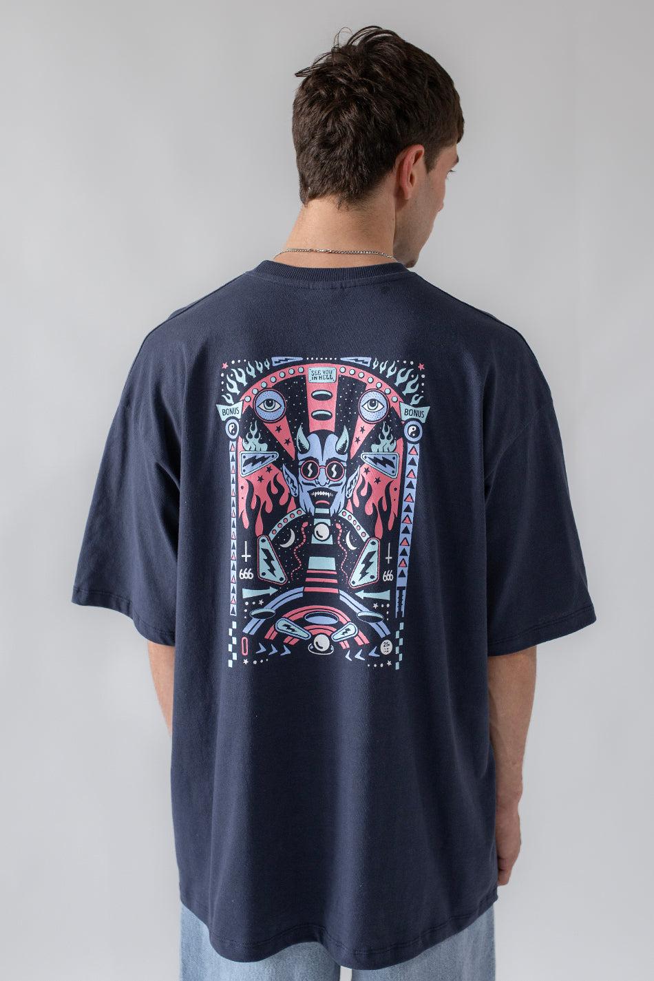 kaotiko Camiseta Pinball Navy Ahorra y exporta