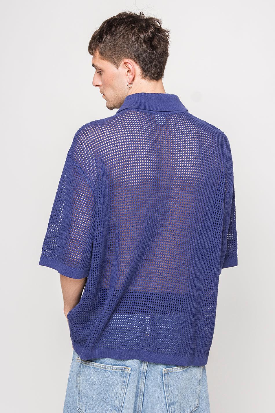 kaotiko Polo Crochet Water Navy Precios de Black Friday