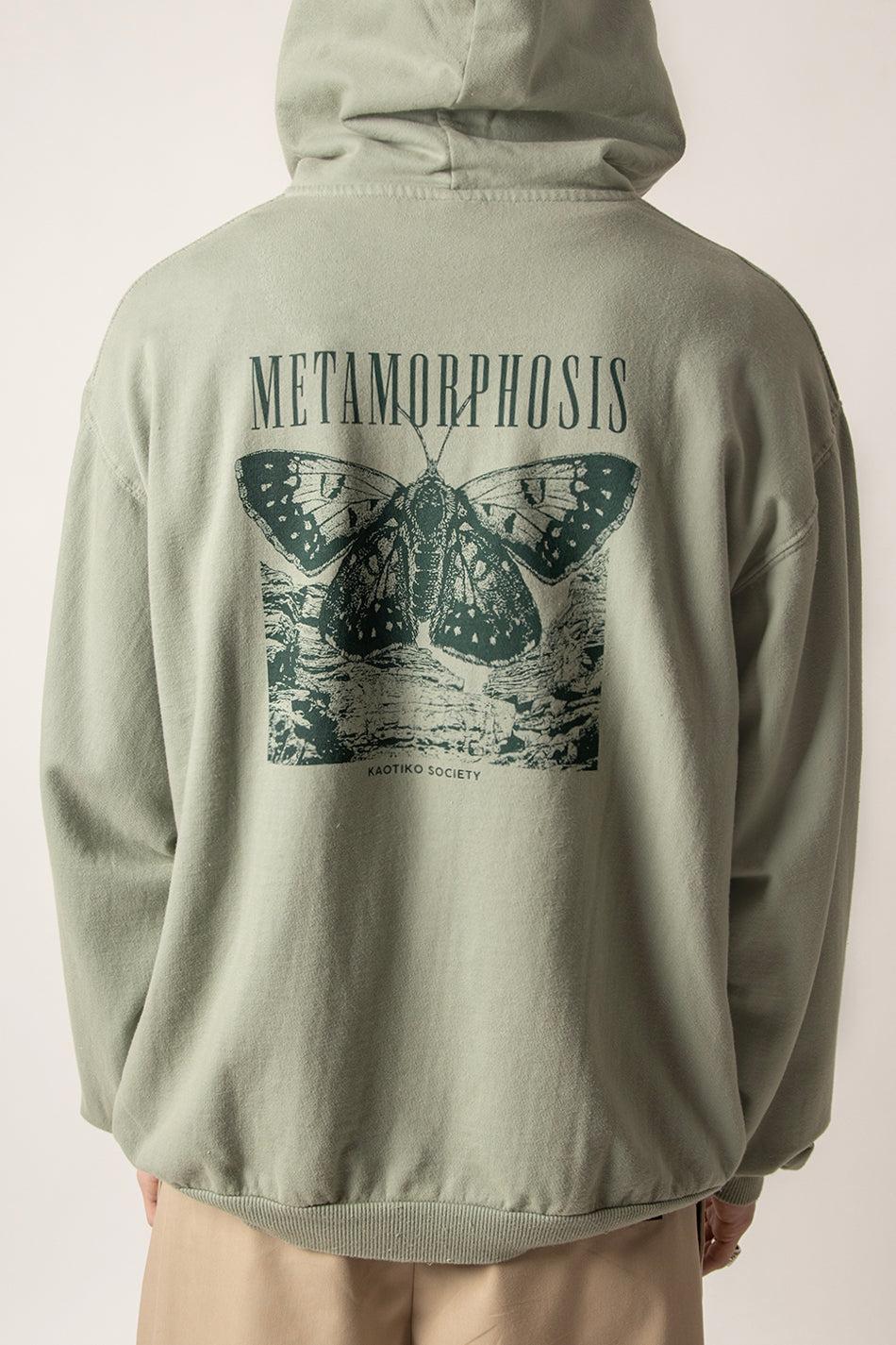 kaotiko Sudadera Washed Metamorphosis Light Green Descuento por venta flash