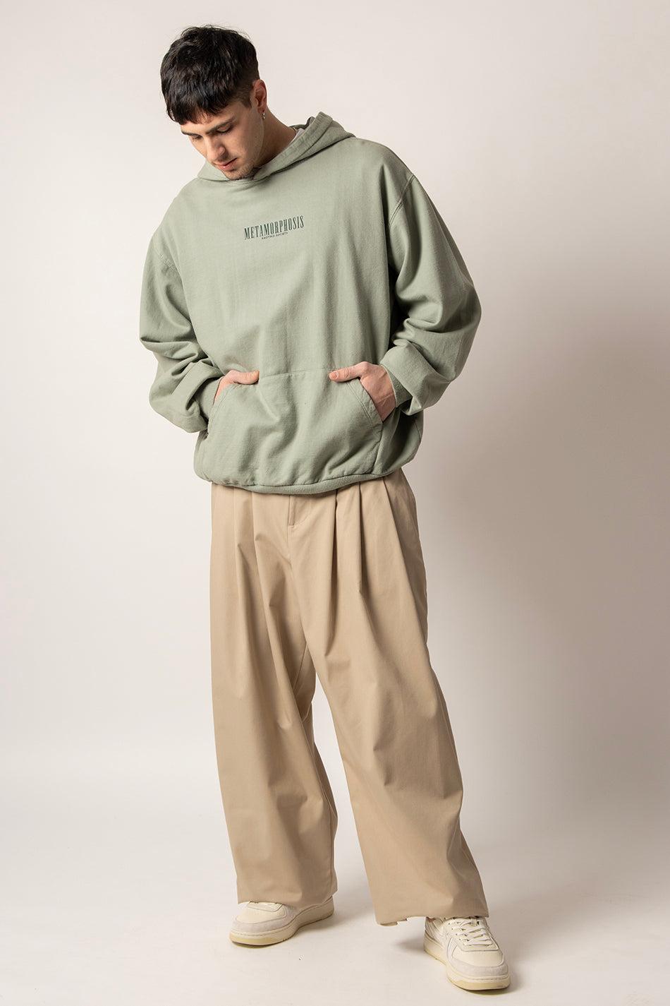 kaotiko Sudadera Washed Metamorphosis Light Green Descuento por venta flash