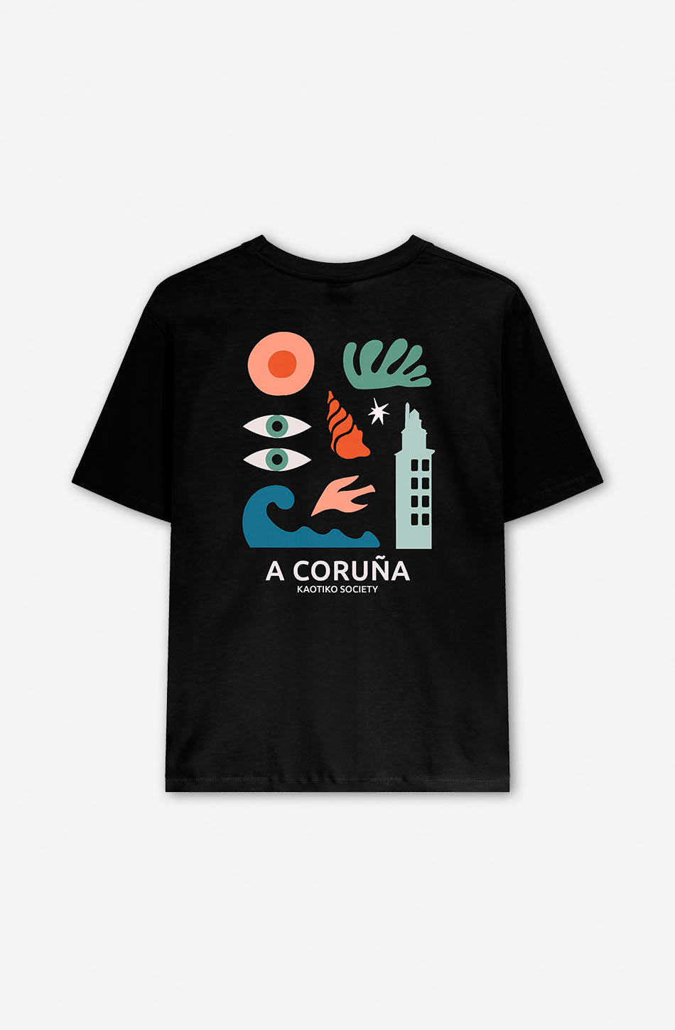 kaotiko Camiseta Washed A Coruña Black